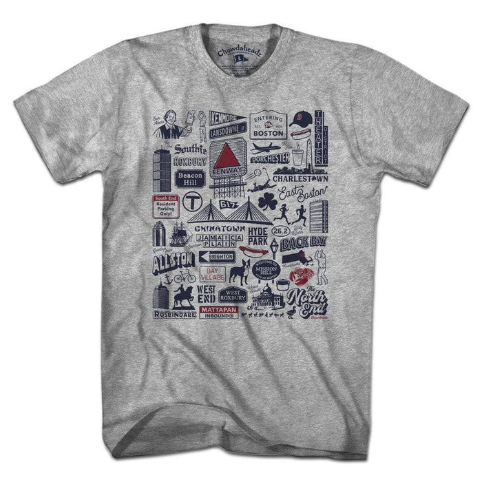 Boston Tourist Attraction T-shirt | 2XL / Gray