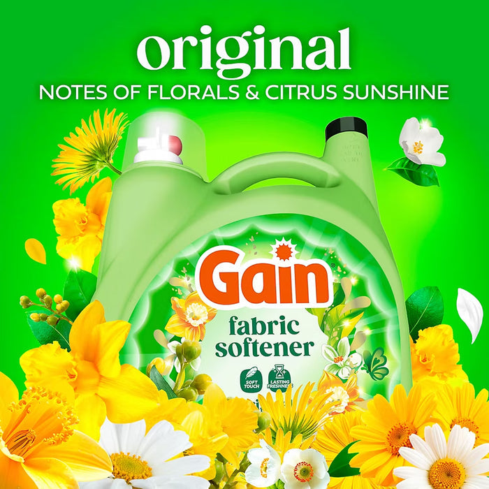 Gain Original Liquid Fabric Softener, HE Compatible, 244 Loads, 143 fl oz