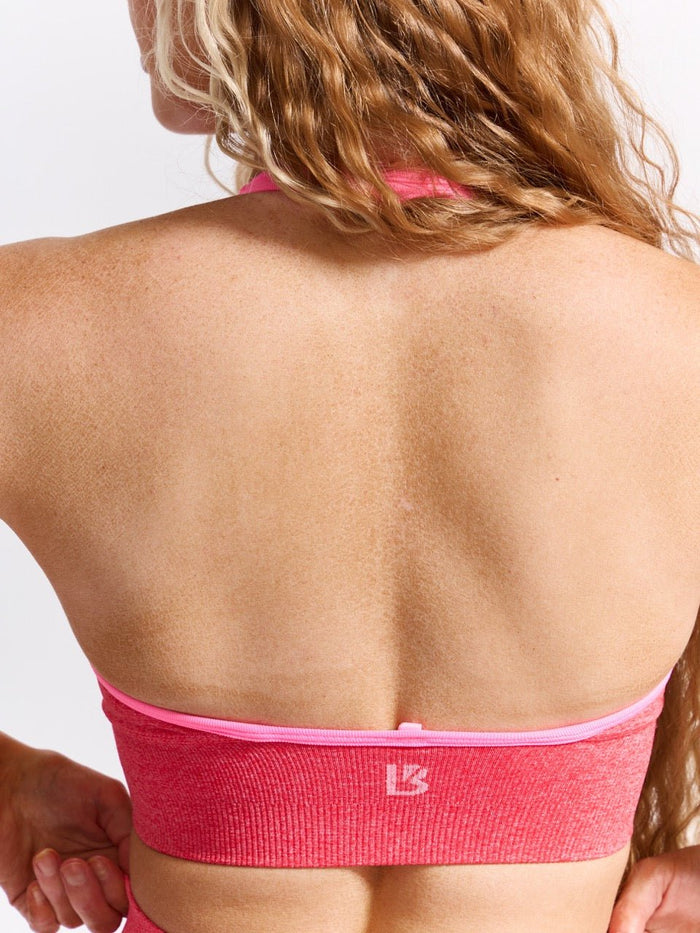 Halter Seamless Sports Bra - Salsa Ombre