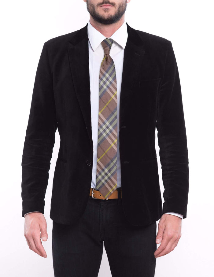 Light Pink Plaid with Gold Stripe Pre-tied Tie, Tie, GoTie