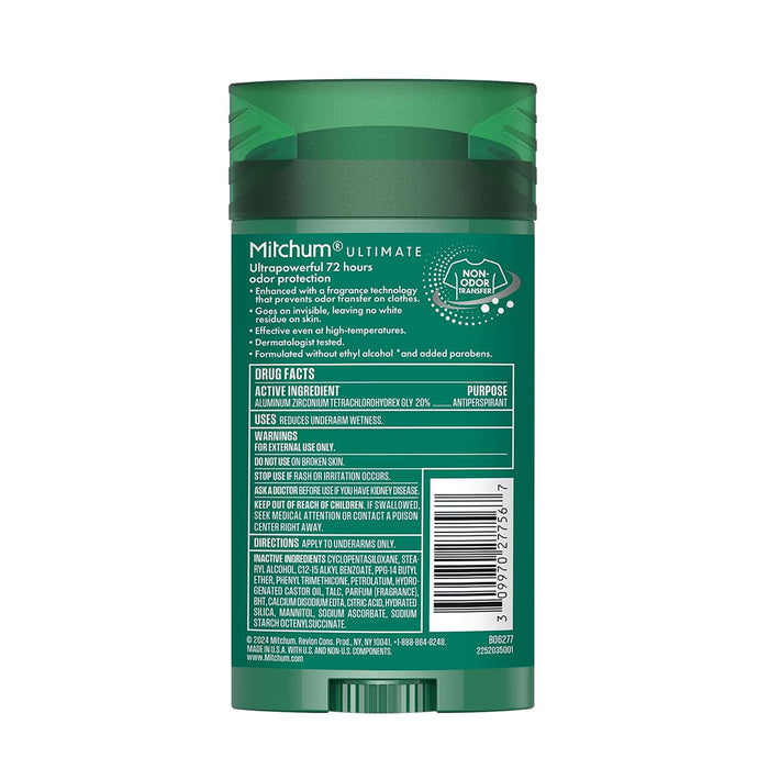 Mitchum 72H Bold Energy Antiperspirant & Deodorant Invisible Solid - 24 Pack