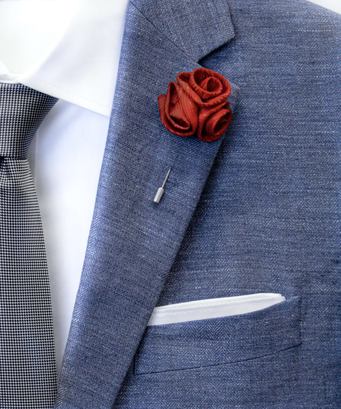 Rose Bouquet Flower Lapel Pin