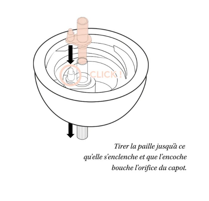 Tasse à paille lestée | Toile de Jouy Gris