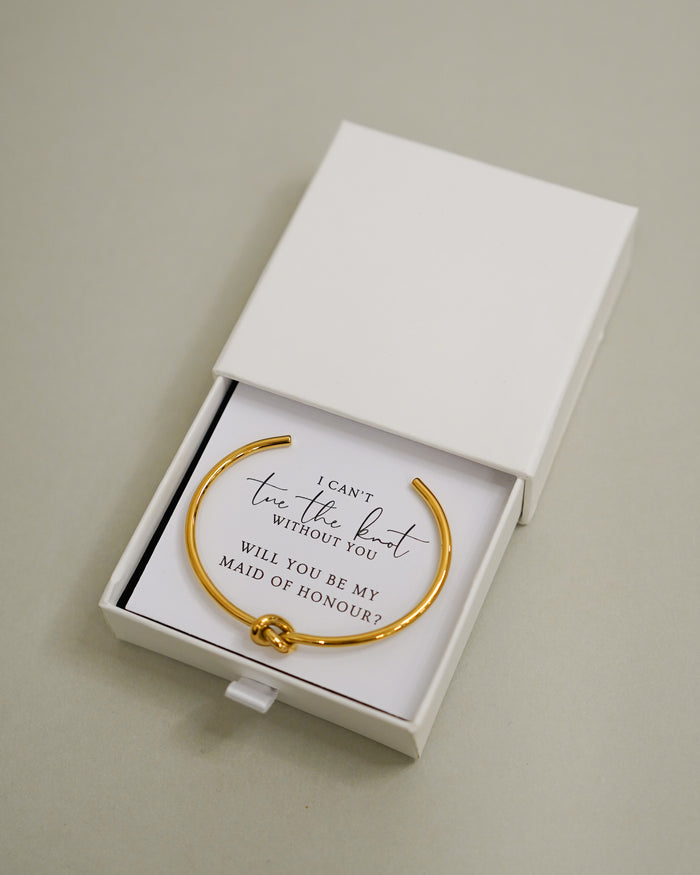 "Tie the Knot" Maid of Honour Proposal Bracelet - Giftware - Honey Fawn Boutique