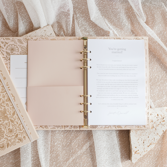 You + Me Wedding Planner Hard Cover Champagne - Giftware - Fox and Fallow