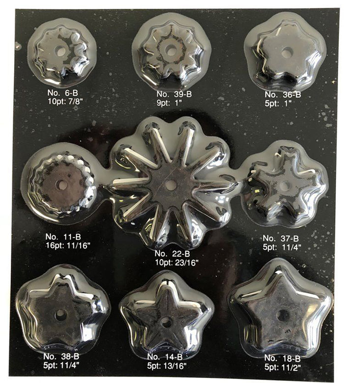 AJ Tack 9 Pairs Rowel Card Pack