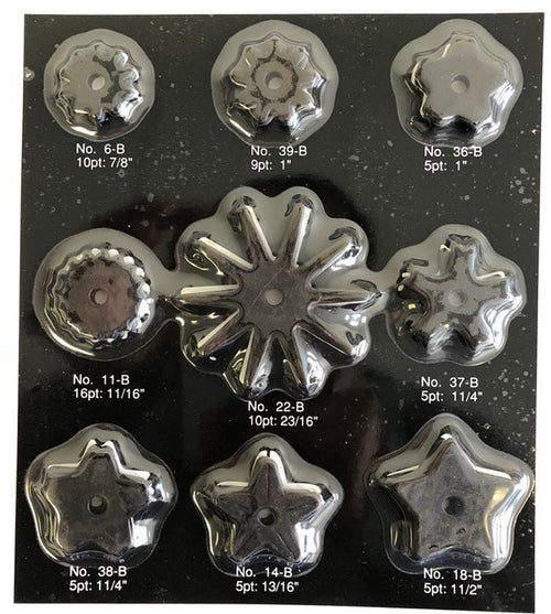 AJ Tack 9 Pairs Rowel Card Pack