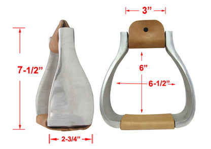 AJ Tack Engraved Aluminum 3" Stirrups