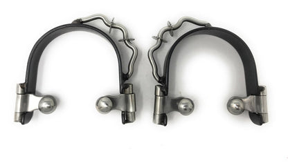 AJ Tack Black Bumper Spurs with Rowels - Mens