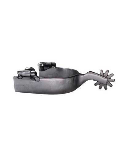 AJ Tack Men's Brushed Stainless Steel Spur with rowel