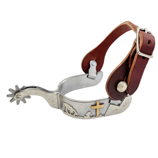AJ Tack Sweet Iron Praying Cowboys Spurs Package - Mens