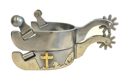 AJ Tack Sweet Iron Praying Cowboy Spurs - Mens