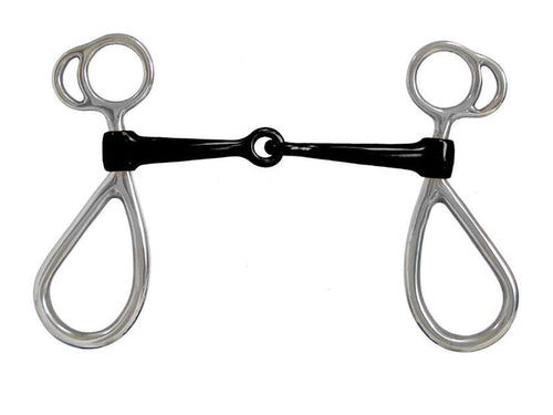 AJ Tack Sweet Iron Short Shank Bit with Large Rein Loops