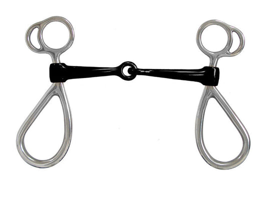 AJ Tack Sweet Iron Short Shank Bit with Large Rein Loops