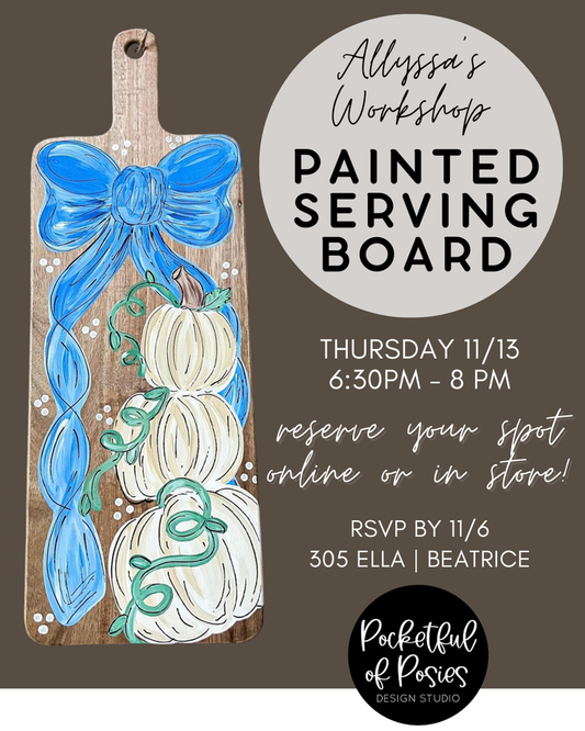 Allyssa's Workshop: Painted Serving Board