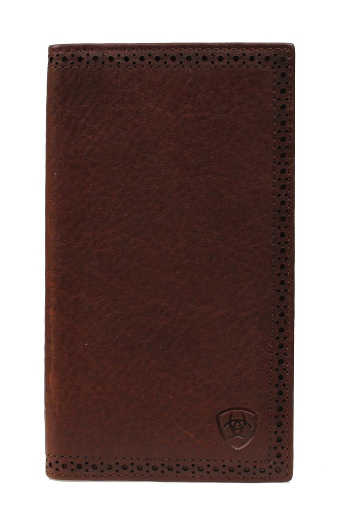 Ariat Mens Leather Wallet - Dark Copper Rodeo