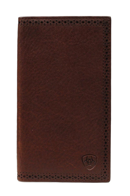 Ariat Mens Leather Wallet - Dark Copper Rodeo