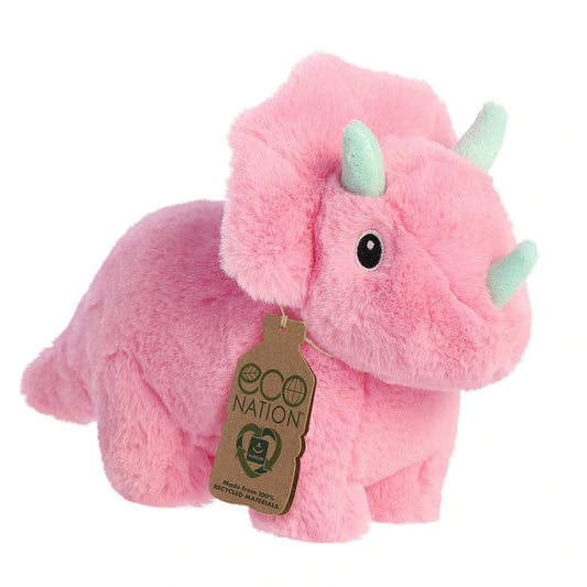 Aurora ECO Nation - Triceratops Pink Dinosaur Plush Toy 35057