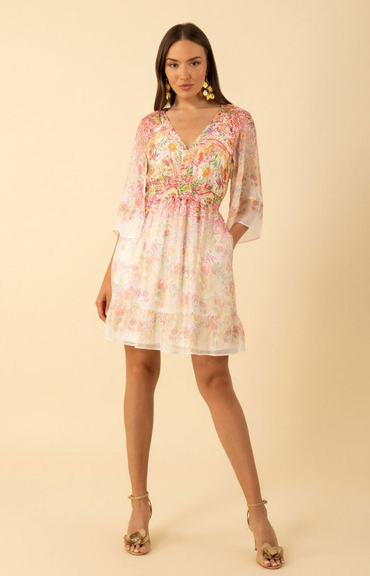 Baylee Chiffon Dress, color-Pink