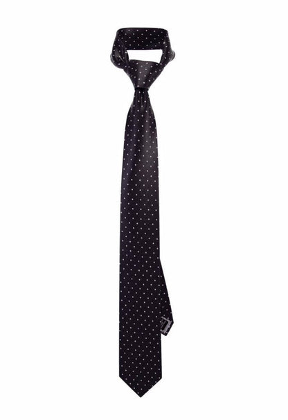 Black Pearl Dotted Pre-tied Tie, Tie, GoTie