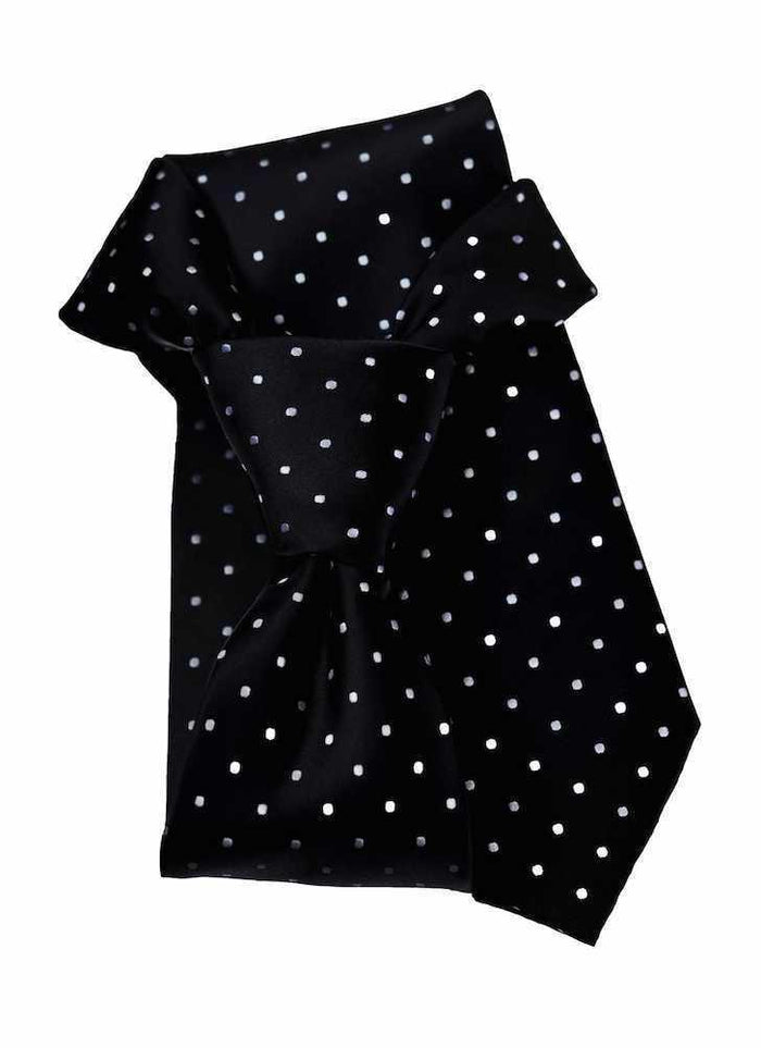 Black Pearl Dotted Pre-tied Tie, Tie, GoTie