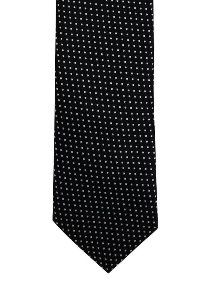 Black with Silver Dots- Pre-tied Tie, Tie, GoTie
