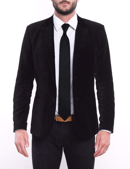 Black with Silver Dots- Pre-tied Tie, Tie, GoTie