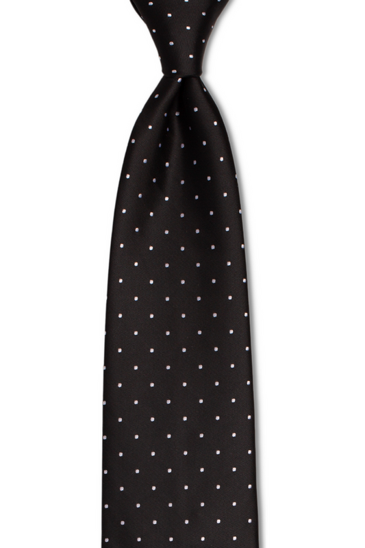Black with White Dots Skinny Tie