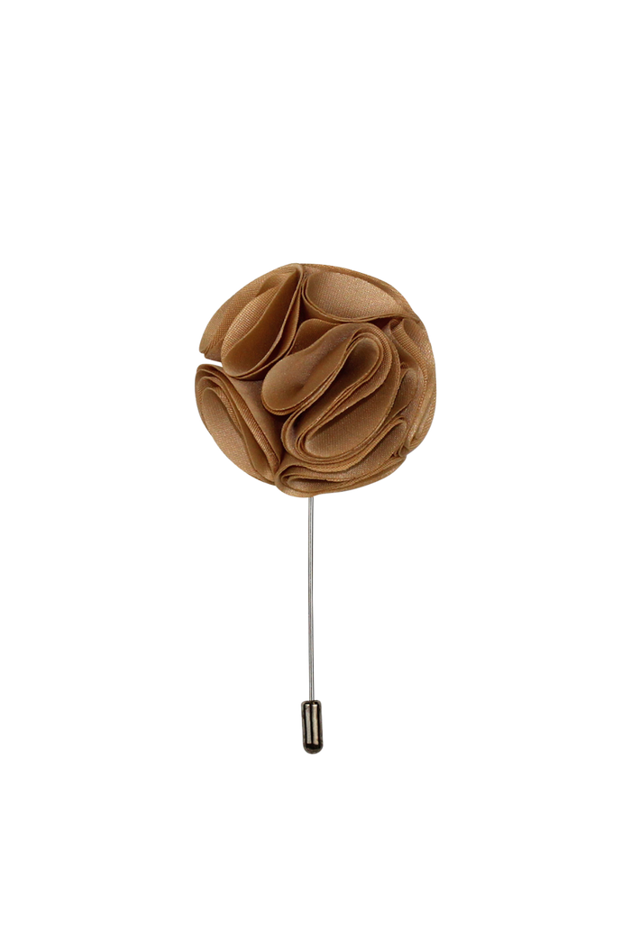 Blooming Bronze Flower Lapel Pin