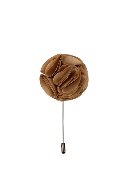 Blooming Bronze Flower Lapel Pin