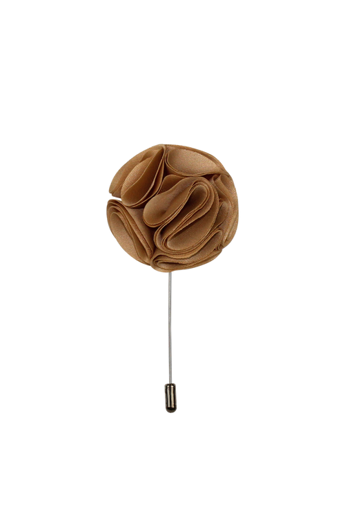 Blooming Bronze Flower Lapel Pin