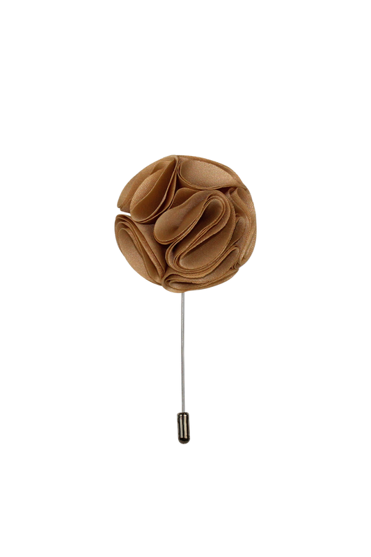 Blooming Bronze Flower Lapel Pin