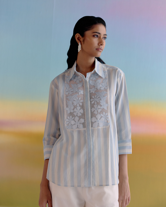 BLUE BLUSH SHIRT