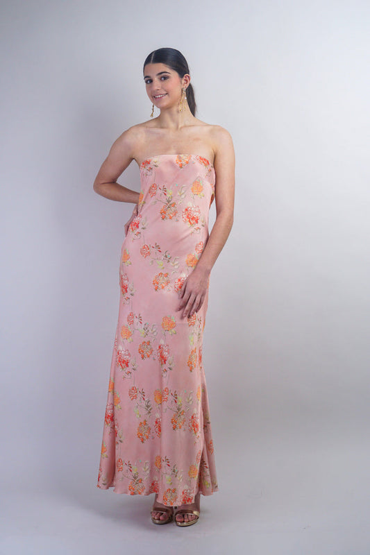 Private Label DRESSES Blush Tube Cowl Back Maxi Dress