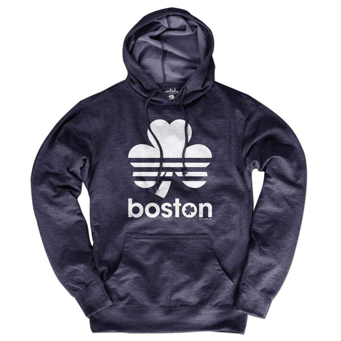 Boston Shamrock Retro Hoodie | 2XL / Heather Blue
