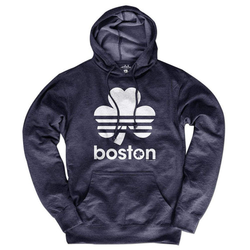 Boston Shamrock Retro Hoodie | 2XL / Heather Blue