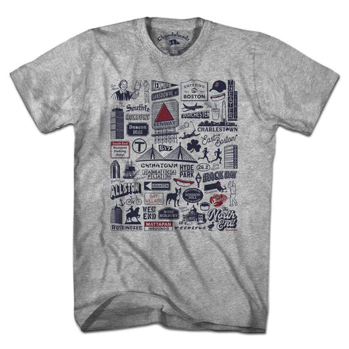 Boston Tourist Attraction T-shirt | 2XL / Gray