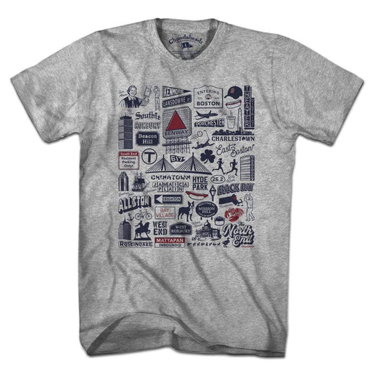 Boston Tourist Attraction T-shirt /M / Gray