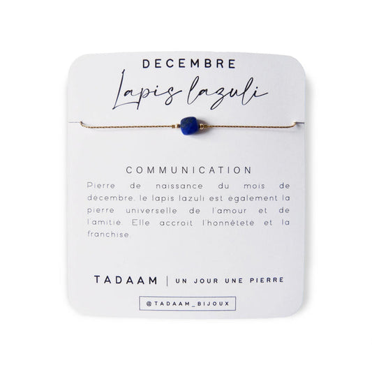Bracelet pierre de naissance | Décembre: Lapis Lazuli