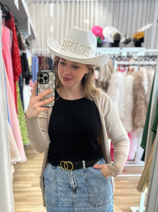 BRIDE Cow Girl Hat - Giftware - Honey Fawn
