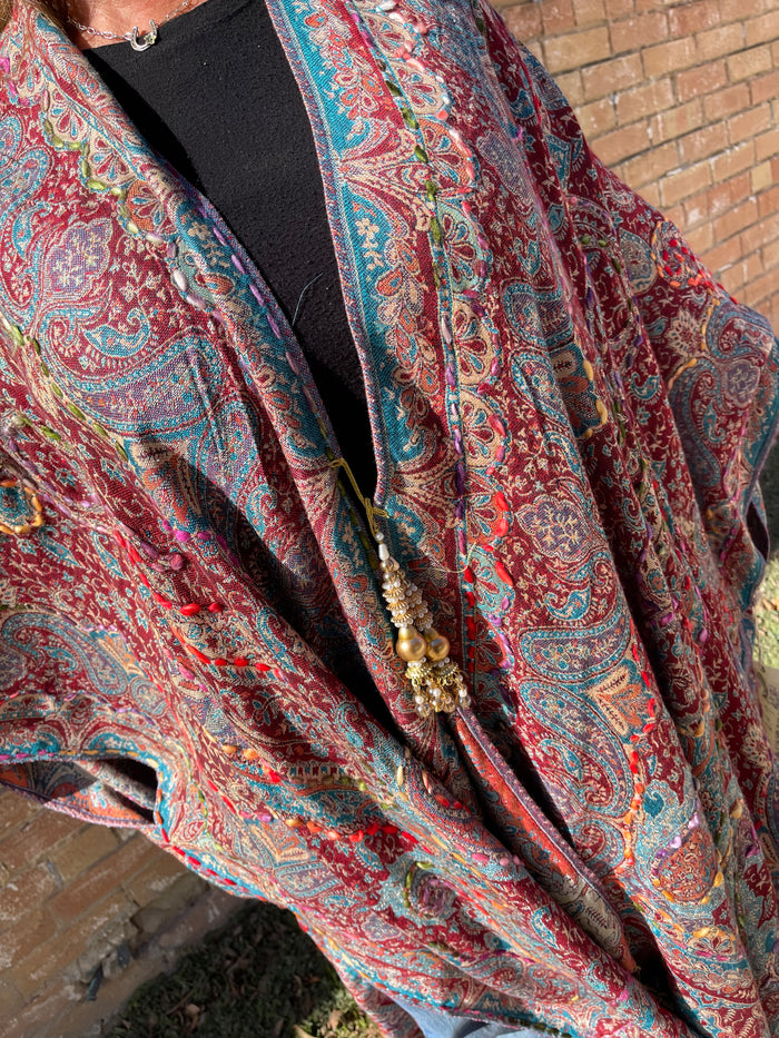 Burgundy Love Jay Poncho