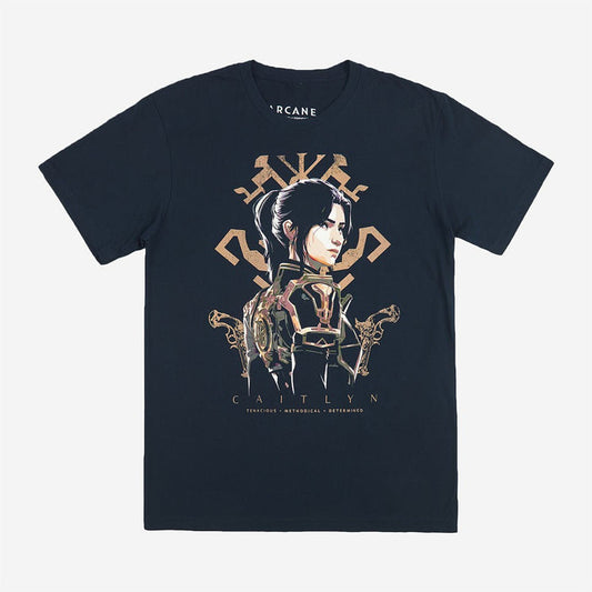 Caitlyn With Kiramman Insignia Classic Comfort Tee - Heroes & Villains-Arcane-T-Shirt