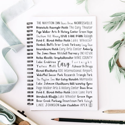 Cary, NC Spiral Notebook