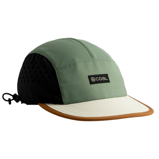 Coal The Provo UPF Tech 5 Panel Hat Sage Black Pure Boardshop