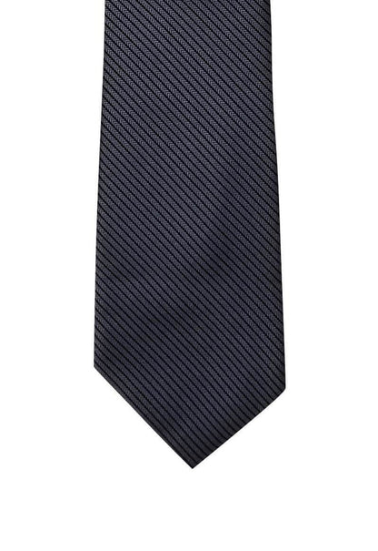 Dark Gray Black Thin Striped Skinny Pre-tied Tie, Tie, GoTie