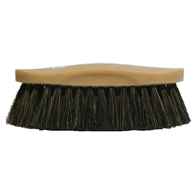 The Ultimate Horsehair Blend Brush with tan handle and brown bristles