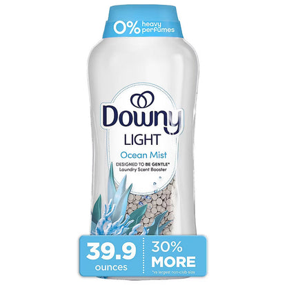 Downy Light In-Wash Scent Booster Beads, Ocean Mist, 39.9 oz