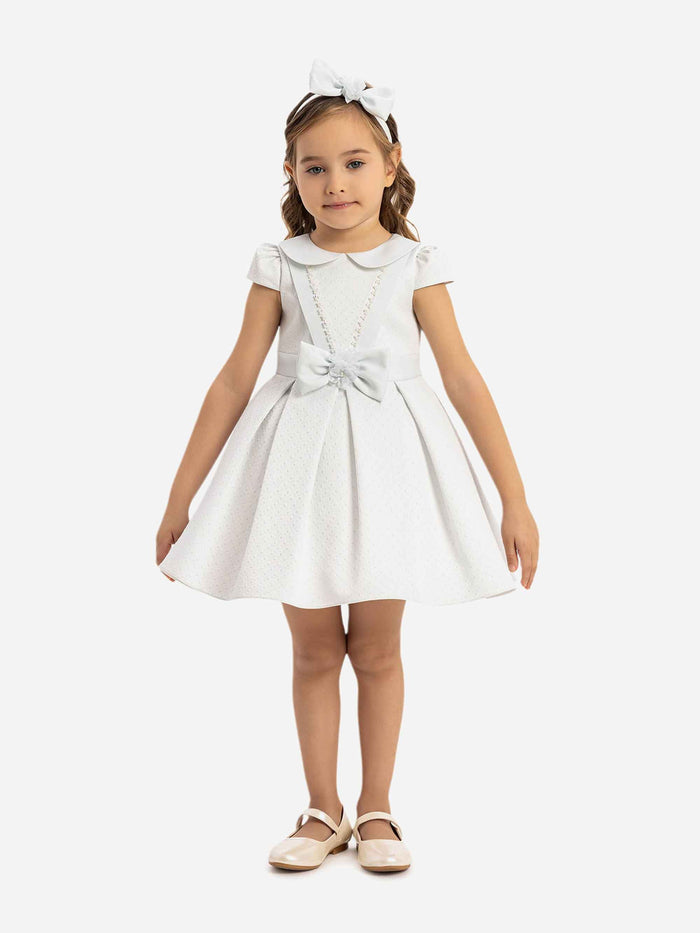 DRESS & Fleur Baby Girls Dress with Headband in Blue