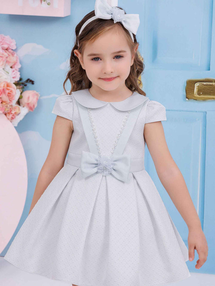 DRESS & Fleur Baby Girls Dress with Headband in Blue