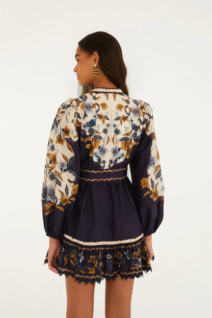 Fa368912 Golden Nature Belted Dress